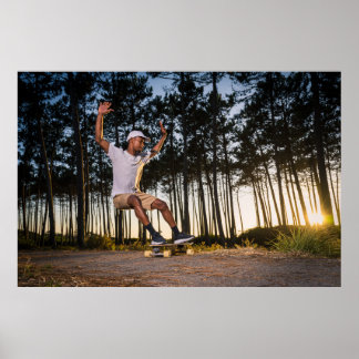Affiche Surf de patinage entraînement déplacements de surf