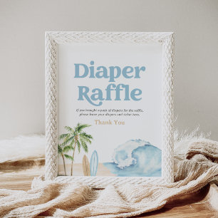 Affiche Surf de plage - Baby shower Lavette