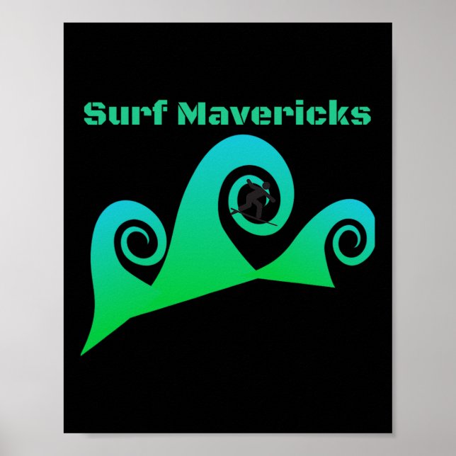 Affiche Surf Maverick's Surfing California Beaches (Devant)