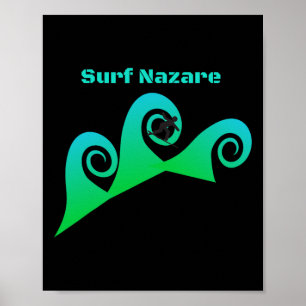 Affiche Surf Nazare Surf Plages Portugal