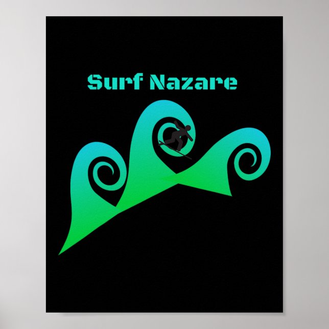 Affiche Surf Nazare Surf Plages Portugal (Devant)