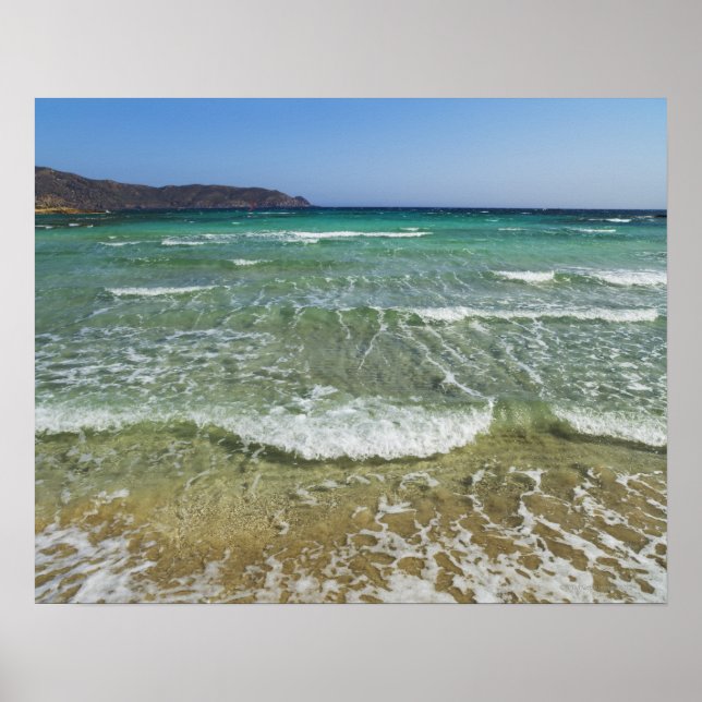 Affiche Surf Océan à Elafonisi Beach - Europe, Grèce, (Devant)