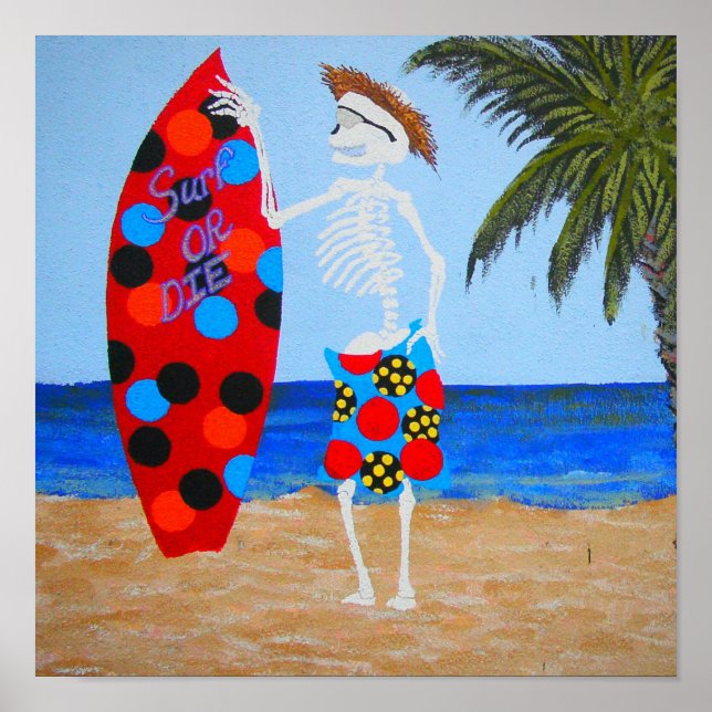 Affiche Surf ou mourir (Devant)