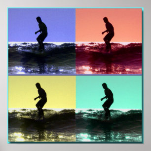 Affiche Surf Popart, Copyright karen j. Williams