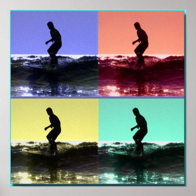 Affiche Surf Popart, Copyright karen j. Williams (Devant)