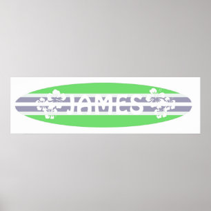 Affiche Surf pour garçons personnalisable
