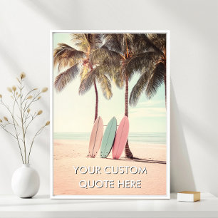 Affiche Surf sur la plage-Créez votre propre motivation