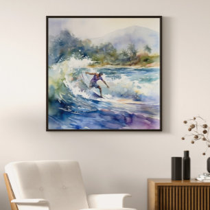 Affiche Surf Sur North Shore Oahu Hawaii Imprimer