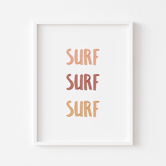 Affiche Surf Surf Surf (Créateur téléchargé)