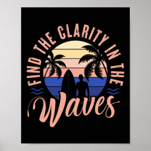 Affiche Surf Surfiste Planche de surf Trouvez la clarté da