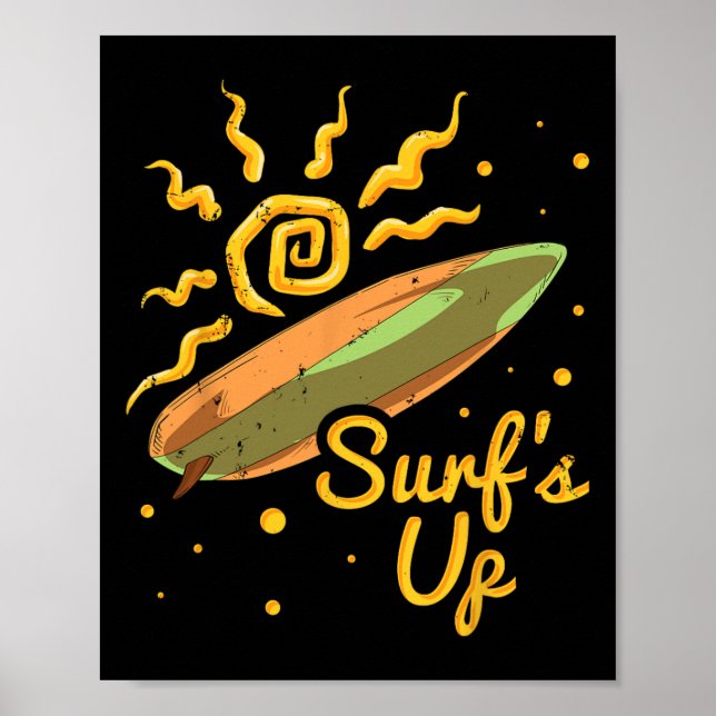 Affiche Surf, Surf's Up, Surfeur, Surf  (Devant)