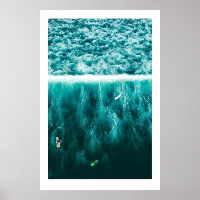 Affiche Surf Triptych Art Prints Scandi Ocean Beach (Devant)