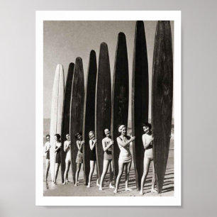 Affiche Surf USA avec The Long Board sur