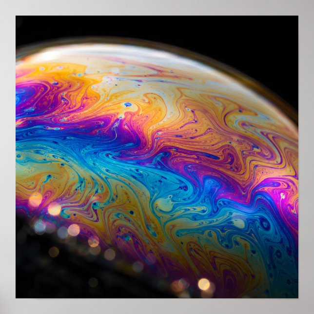 Affiche Surface de bulle de savon Macro (Devant)