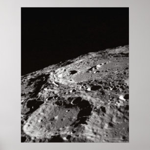 Affiche Surface de lune et Horizon