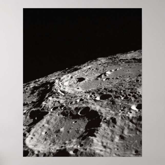 Affiche Surface de lune et Horizon (Devant)