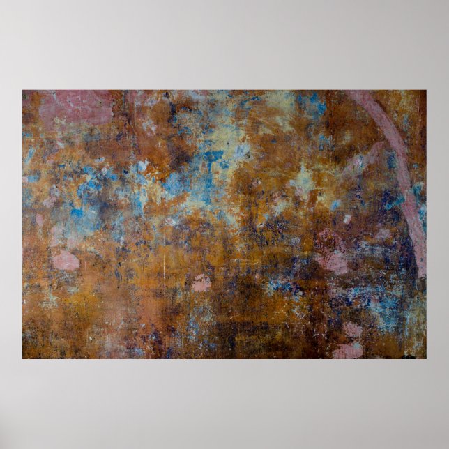 Affiche Surface en bois Brown et rose (Devant)
