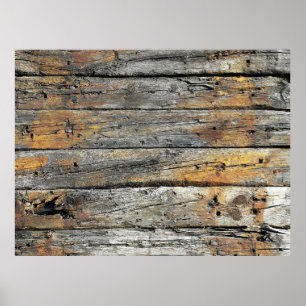 Affiche Surface en bois gris