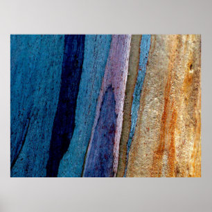 Affiche Surface peinte bleu et brun
