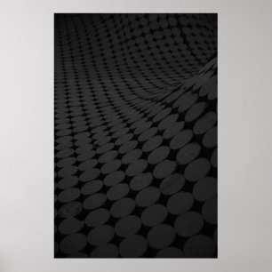 Affiche Surface pointillée noire et grise