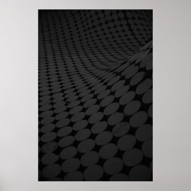 Affiche Surface pointillée noire et grise (Devant)