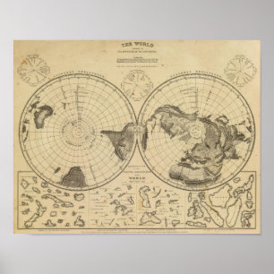 Affiche Surface terrestre mondiale