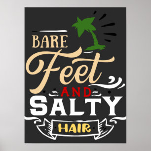 Affiche Surfer de vague rétro