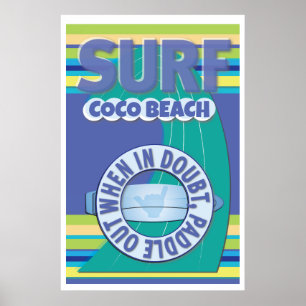 Affiche Surfer - en cas de doute, pagayer dehors