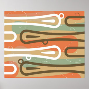 Affiche Surfer King - retro imprimé abstrait moderne
