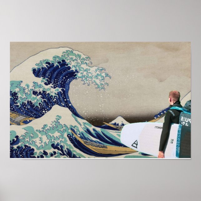 Affiche Surfer sur la Grande Vague (Devant)