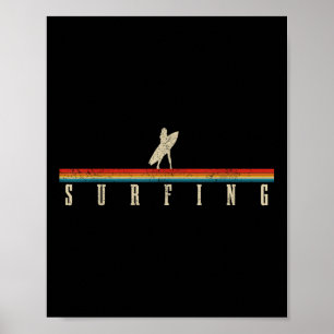 Affiche Surfer vintage Retro Surfing Beach Surf _1