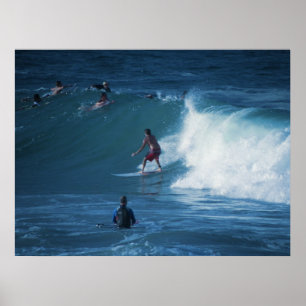 Affiche Surfers Rainbow Bay Australie