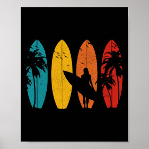 Affiche Surfeur Planche De Surf Vintage Surf Surf Surf