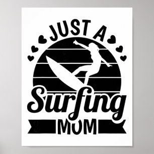 Affiche Surfeur Surfrider Planche de surf Vagues - Juste u