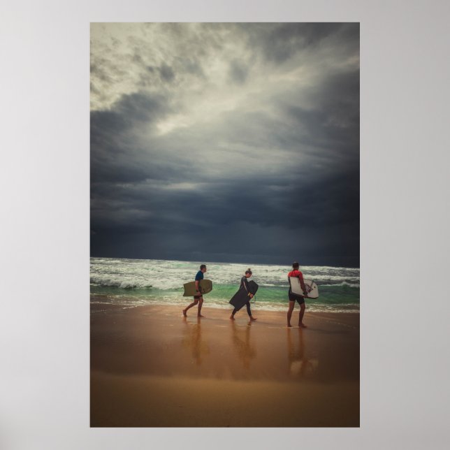 Affiche Surfeurs Rétro 2. (Devant)