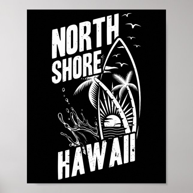 Affiche Surfing North Shore Hawaï _1  (Devant)
