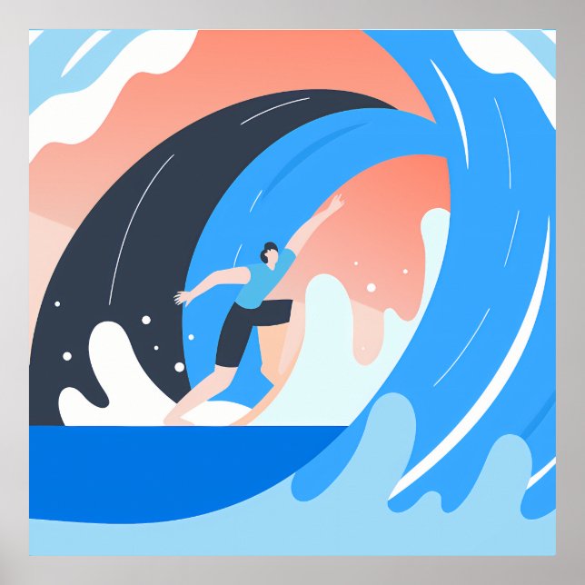 Affiche Surfing the Color Wave (Devant)