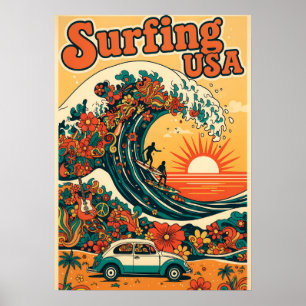Affiche Surfing USA V10
