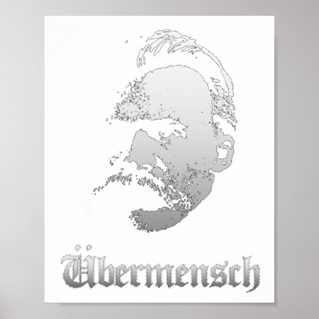 Affiche Surhomme – Friedrich Nietzsche Meilleur Philosophe (Devant)