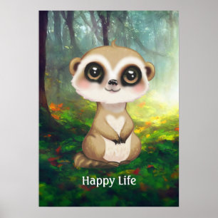 Affiche Suricate mignon