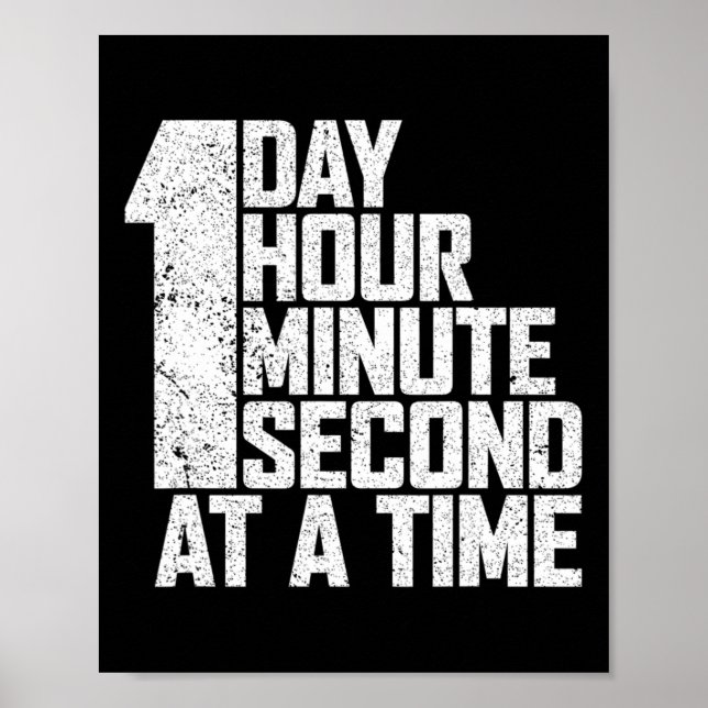Affiche Surmonter La Toxicomanie Un Jour Une Minute Second (Devant)
