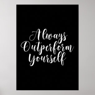 Affiche Surperformez - Gym Husten Réussite Motivationnel