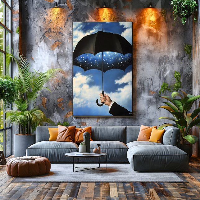 Affiche Surreal Dreamscape Umbrella Reveales nuit étoilée (Créateur téléchargé)