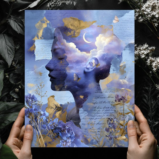 Affiche Surreal Fantasy Celestial Night Sky Wall Art (Créateur téléchargé)