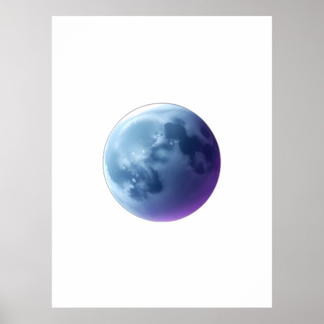 Affiche Surreal Full Moon with Colorful Cloud Patterns (Devant)