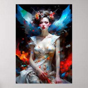 Affiche Surreal Imaginaire Fantastic Girl Art Ai
