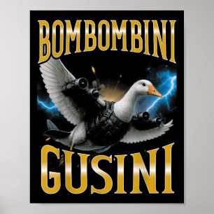 Affiche Surreal Italian Brainrot meme Bombombini Gusini Fu
