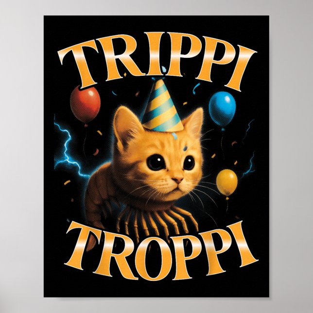 Affiche Surreal Italian Brainrot Meme Trippi Troppi Funny  (Devant)