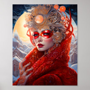 Affiche Surreal Lady Imaginaire Art