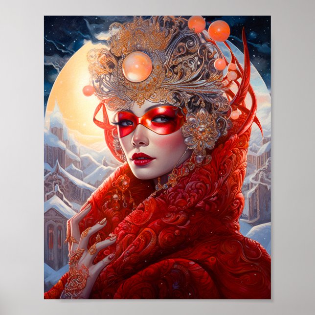 Affiche Surreal Lady Imaginaire Art (Devant)